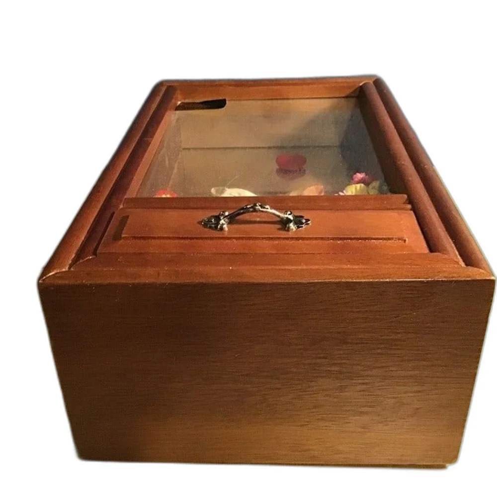 Vtg Musical Fantasy Cat Jewelry Box - My Funny Valentine - Mirrored Shadowbox